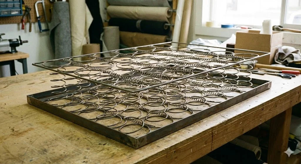 Photo of a cheap drop-in coil unit showing the metal grid construction