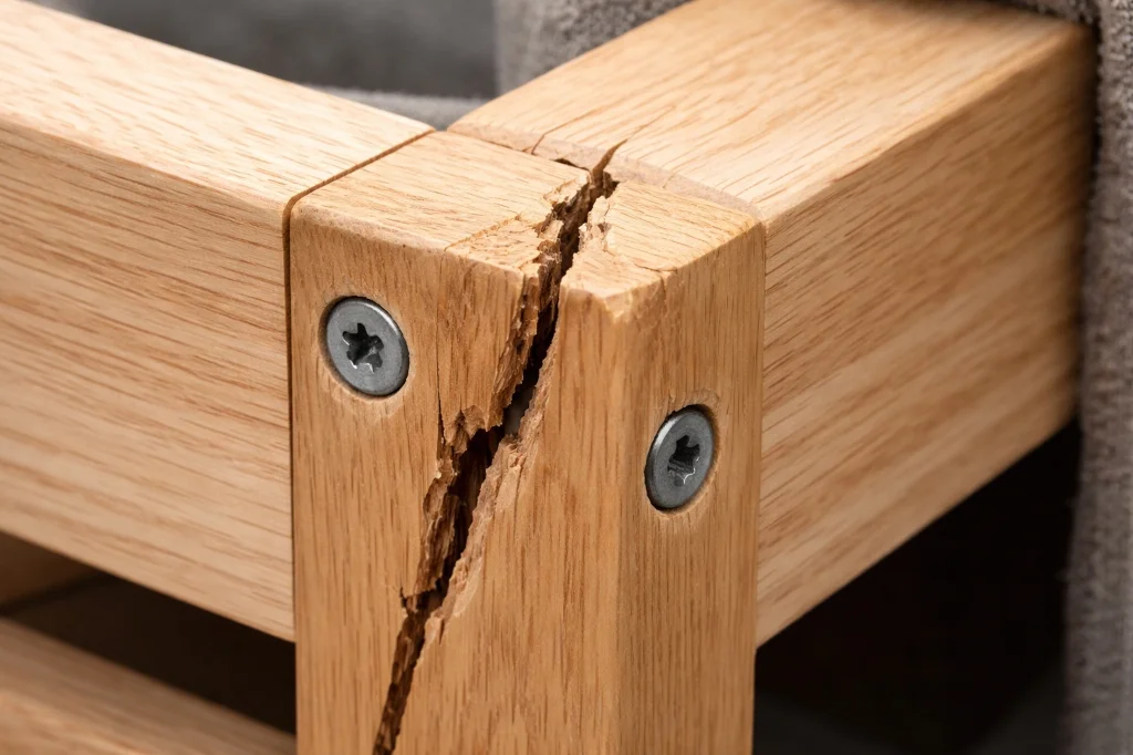 Photo of a broken frame joint