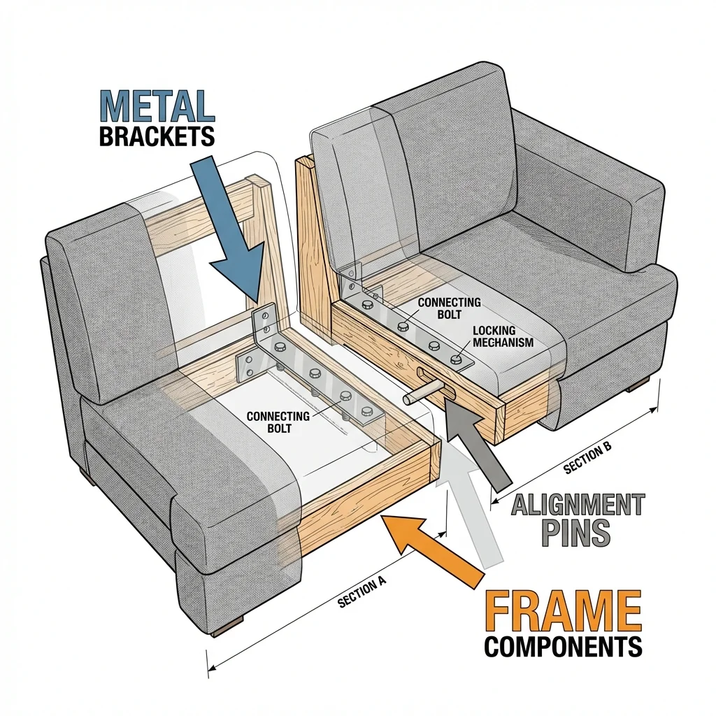 Cutaway of a modular unit showing the internal box frame