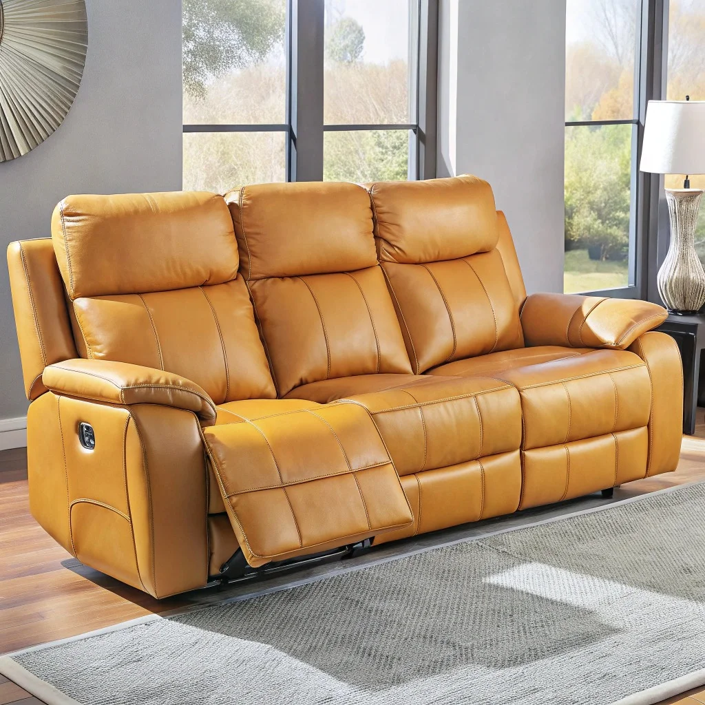 Side by side of a sofa frame and a recliner mechanism