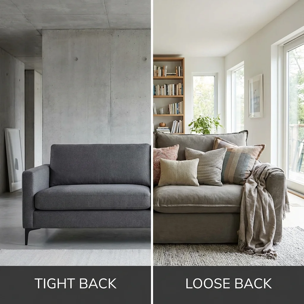 Comparison of Linen (Wrinkled) vs Polyester (Tight) upholstery